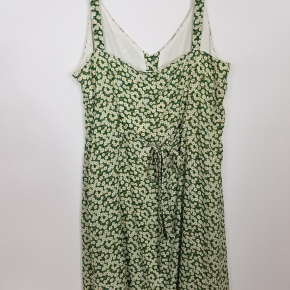 Lulu's Women Darling Daisies Green Floral Print Midi Dress Sz XL Summer Party - Picture 9 of 11